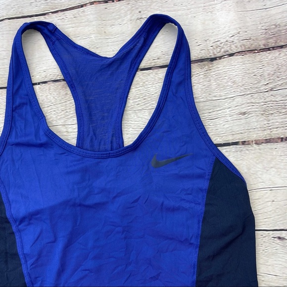 Nike Pro Dri-Fit Women’s Sleeveless Blue Activewear Racerback Tank Top size M - Picture 3 of 8